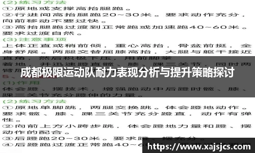 成都极限运动队耐力表现分析与提升策略探讨